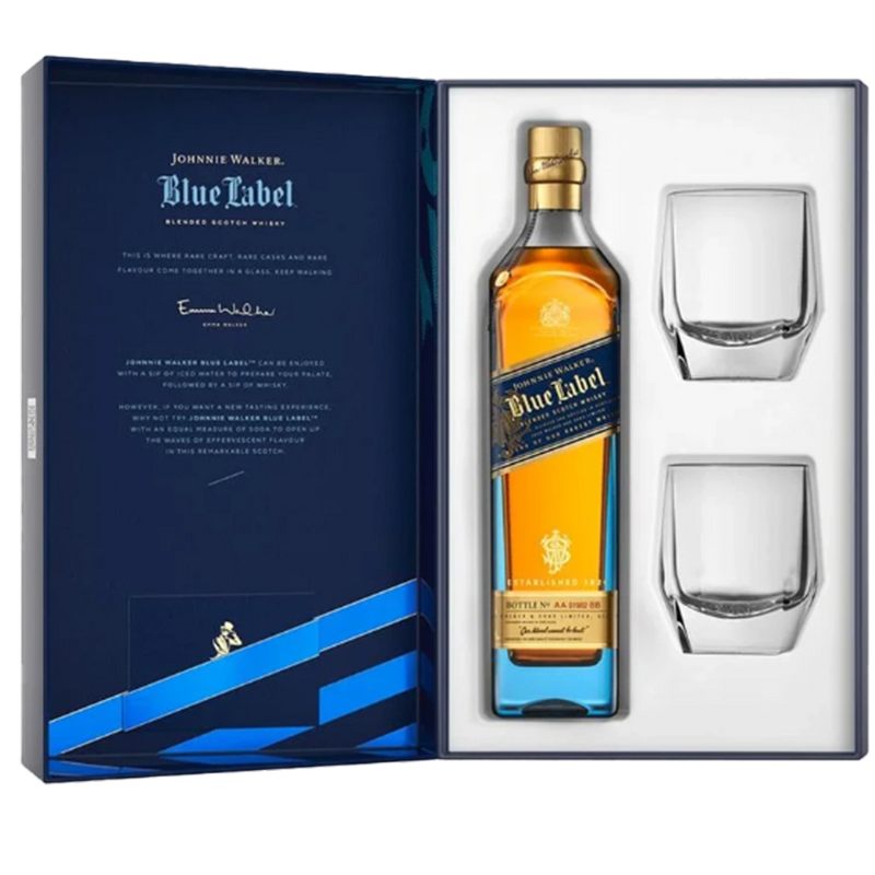 Johnnie Walker Blue Label /w gift set 750 ml
