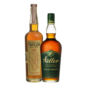 Weller Special Reserve 750ml and Colonel E.H Taylor Small Batch Bourbon Bottled in Bond 750ml 2Pack Bundle